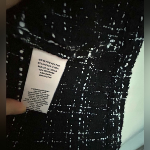 Nanette Lepore Black and White Metallic Tweed Blazer Jacket NWT New- Size Small - Picture 8 of 10